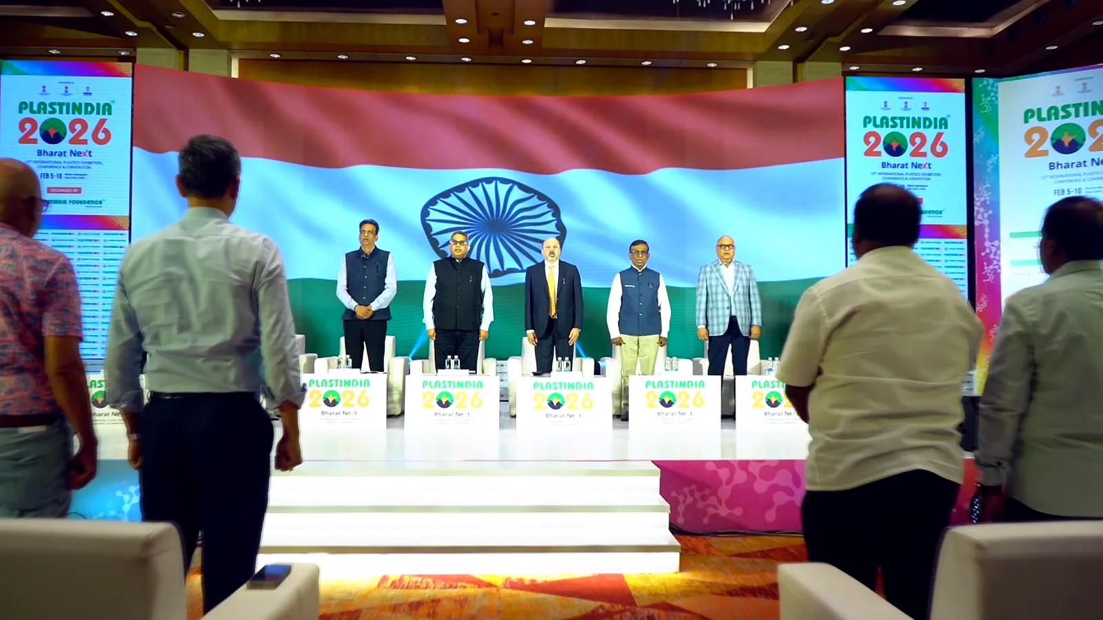 Stage at the Chennai launch of Plastindia 2026